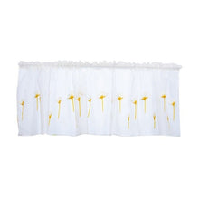 Load image into Gallery viewer, Rod Pocket Embroidered Kapok Flowers Semi Tier Curtain, Short Curtain For Kitchen Bathroom Living Room