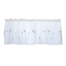 Load image into Gallery viewer, Rod Pocket Embroidered Kapok Flowers Semi Tier Curtain, Short Curtain For Kitchen Bathroom Living Room
