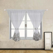 Load image into Gallery viewer, Flying  Tulle Curtain For Bay Window Perspective Voile Living room Curtains Geometric Printed Solid Sheer
