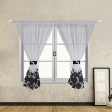 Load image into Gallery viewer, Flying  Tulle Curtain For Bay Window Perspective Voile Living room Curtains Geometric Printed Solid Sheer