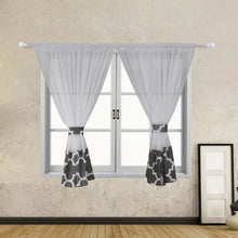 Load image into Gallery viewer, Flying  Tulle Curtain For Bay Window Perspective Voile Living room Curtains Geometric Printed Solid Sheer