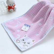 Load image into Gallery viewer, 1pcs High Quality Comfortable Cotton Children Kids Towel Super Soft Kids Cute Kittens Strong Water Absorbing High End Towel