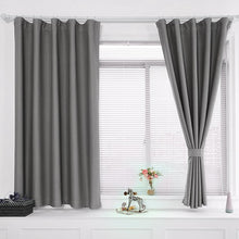 Load image into Gallery viewer, CDIY Modern Short Curtains Window Kitchen Blackout Curtains For Living Room Bedroom Soild Treatments Curtains For Door Balcony