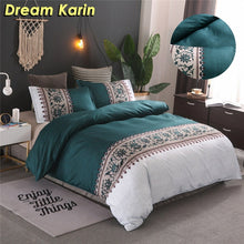 Load image into Gallery viewer, Simple Duvet Cover Set Floral Printing Bedding Set Cotton Bed Linens Comforter Quilt Covers Sets Soft Queen King Size BedClothes