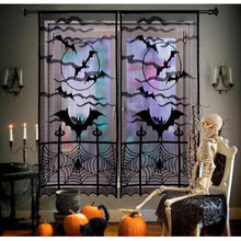 Load image into Gallery viewer, Halloween curtains ghosts curtains warp lace spider web bat curtains 101x213cm home holiday decoration curtains