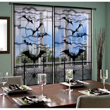 Load image into Gallery viewer, Halloween curtains ghosts curtains warp lace spider web bat curtains 101x213cm home holiday decoration curtains