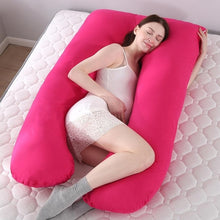 Load image into Gallery viewer, Sleeping Support Pillow For Pregnant Women Body Cotton Pillowcase U Shape Maternity Pregnancy Pillows Side Sleepers Bedding