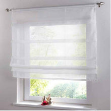 Load image into Gallery viewer, Short Voile Kitchen Curtains Solid Sheer Cortina  Blinds Tulle Screening Panel for Bedrooms Windows Treatment Roman Curtain