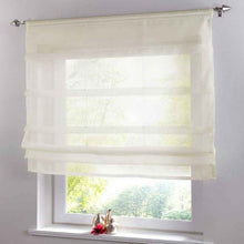 Load image into Gallery viewer, Short Voile Kitchen Curtains Solid Sheer Cortina  Blinds Tulle Screening Panel for Bedrooms Windows Treatment Roman Curtain