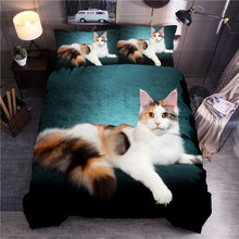 Load image into Gallery viewer, 3D Bubble Cat Printed Bedding Sets Animal Duvet Cover Sets Queen King Quilt Cover Bed Linen