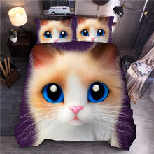 Load image into Gallery viewer, 3D Bubble Cat Printed Bedding Sets Animal Duvet Cover Sets Queen King Quilt Cover Bed Linen
