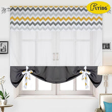 Load image into Gallery viewer, Flying Tulle Curtain with Printing Waves Colors designs Heavy Cloth Window Curtain for Kitchen Window and Small Window