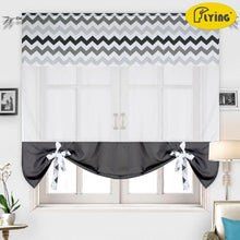 Load image into Gallery viewer, Flying Tulle Curtain with Printing Waves Colors designs Heavy Cloth Window Curtain for Kitchen Window and Small Window