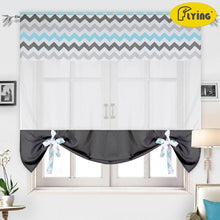 Load image into Gallery viewer, Flying Tulle Curtain with Printing Waves Colors designs Heavy Cloth Window Curtain for Kitchen Window and Small Window