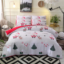 Load image into Gallery viewer, Christmas Bedding Sets 2/3pcs Cartoon Duvet Cover Set Santa Claus Single/Queen/King Size Bed linen Bedclothes