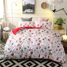 Load image into Gallery viewer, Christmas Bedding Sets 2/3pcs Cartoon Duvet Cover Set Santa Claus Single/Queen/King Size Bed linen Bedclothes