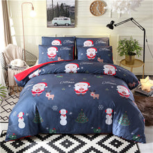 Load image into Gallery viewer, Christmas Bedding Sets 2/3pcs Cartoon Duvet Cover Set Santa Claus Single/Queen/King Size Bed linen Bedclothes