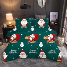 Load image into Gallery viewer, Christmas Bedding Sets 2/3pcs Cartoon Duvet Cover Set Santa Claus Single/Queen/King Size Bed linen Bedclothes