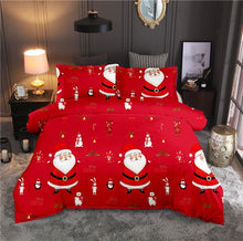 Load image into Gallery viewer, Christmas Bedding Sets 2/3pcs Cartoon Duvet Cover Set Santa Claus Single/Queen/King Size Bed linen Bedclothes