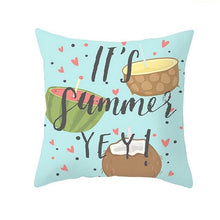 Load image into Gallery viewer, Cartoon Tropical Fruit Cushion Pillowcase Cover Coconut Strawberry Lemon Watermelon Pillow Cover Chair Home Car Decoration