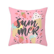 Load image into Gallery viewer, Cartoon Tropical Fruit Cushion Pillowcase Cover Coconut Strawberry Lemon Watermelon Pillow Cover Chair Home Car Decoration