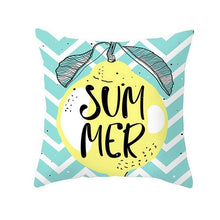 Load image into Gallery viewer, Cartoon Tropical Fruit Cushion Pillowcase Cover Coconut Strawberry Lemon Watermelon Pillow Cover Chair Home Car Decoration