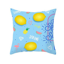 Load image into Gallery viewer, Cartoon Tropical Fruit Cushion Pillowcase Cover Coconut Strawberry Lemon Watermelon Pillow Cover Chair Home Car Decoration