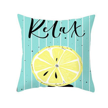 Load image into Gallery viewer, Cartoon Tropical Fruit Cushion Pillowcase Cover Coconut Strawberry Lemon Watermelon Pillow Cover Chair Home Car Decoration