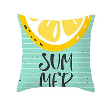 Load image into Gallery viewer, Cartoon Tropical Fruit Cushion Pillowcase Cover Coconut Strawberry Lemon Watermelon Pillow Cover Chair Home Car Decoration