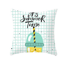 Load image into Gallery viewer, Cartoon Tropical Fruit Cushion Pillowcase Cover Coconut Strawberry Lemon Watermelon Pillow Cover Chair Home Car Decoration
