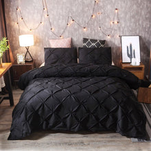 Load image into Gallery viewer, Luxury Pinch Pleat Bedding Comforter Bedding Sets Bed Linen Duvet Cover Set Pillowcases Bedding Queen King Size Bedclothes