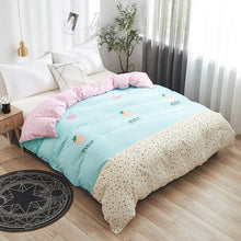 Load image into Gallery viewer, Silk heart bed linen Home Textile Bedding Set Cover Set King Queen Full Single,Duvet Cover, Flat bed Sheet,Pillowcase 3/4Pcs