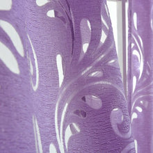 Load image into Gallery viewer, Ready made semi-blackout curtains blind panel fabrics for window purple curtains living room window treatment purple black white