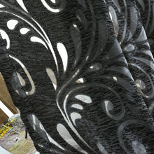 Load image into Gallery viewer, Ready made semi-blackout curtains blind panel fabrics for window purple curtains living room window treatment purple black white