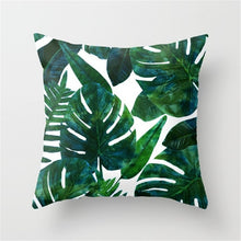 Load image into Gallery viewer, Green Tropical plant Pillow Case Cotton Linen good Cover Decorative for giving your good sleep