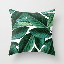 Load image into Gallery viewer, Green Tropical plant Pillow Case Cotton Linen good Cover Decorative for giving your good sleep
