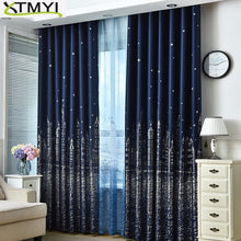 Load image into Gallery viewer, Curtain For Living Room Children Bedroom Cartoon Sea Castle Printed Voile Curtain kids Curtains Cloth Tulle Cortinas