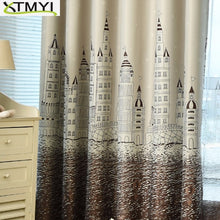 Load image into Gallery viewer, Curtain For Living Room Children Bedroom Cartoon Sea Castle Printed Voile Curtain kids Curtains Cloth Tulle Cortinas