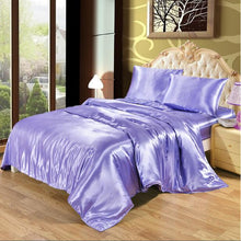 Load image into Gallery viewer, White Black Bedding Sets King Double Size Satin Silk Summer Used Single Bed Linen China Luxury Bedding Kit Duvet Cover Set