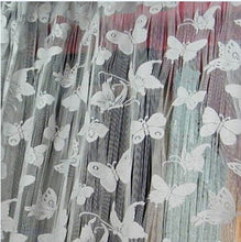 Load image into Gallery viewer, Butterfly Tassel String Tulle Voile Curtain Sheer Room Divider Curtains Door Floral Embroidered Shaggy Butterfly Sheer Voile