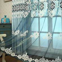 Load image into Gallery viewer, Simple Jacquard Fabric Love Embroidery Blackout Curtain European Tulle Curtains Bedroom Living Room Bay Window Home Decor M038-4