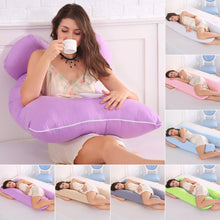 Load image into Gallery viewer, Sleeping Support Pillow For Pregnant Women Body Cotton Pillowcase U Shape Maternity Pregnancy Pillows Side Sleepers Bedding