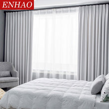 Load image into Gallery viewer, ENHAO Modern Blackout Curtains for Living Room Bedroom Window Curtains for Solid Thick Curtains Fabric Drapes Blind Custom made
