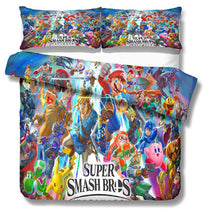 Load image into Gallery viewer, 3D print Bedding set Cartoon super mario bros friends'/lovers' gift, Duvet cover set Home Textiles