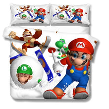 Load image into Gallery viewer, 3D print Bedding set Cartoon super mario bros friends'/lovers' gift, Duvet cover set Home Textiles