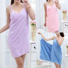 Load image into Gallery viewer, 2019 New Home Textile Towel Women Robes Bath Wearable Towel Dress Womens Lady Fast Drying Beach Spa Magical Nightwear Sleeping